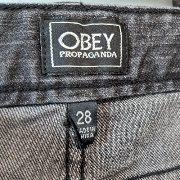 Obey Propoganda "Fight Stretch Straight Leg" Black Jeans - Picture 5 of 7